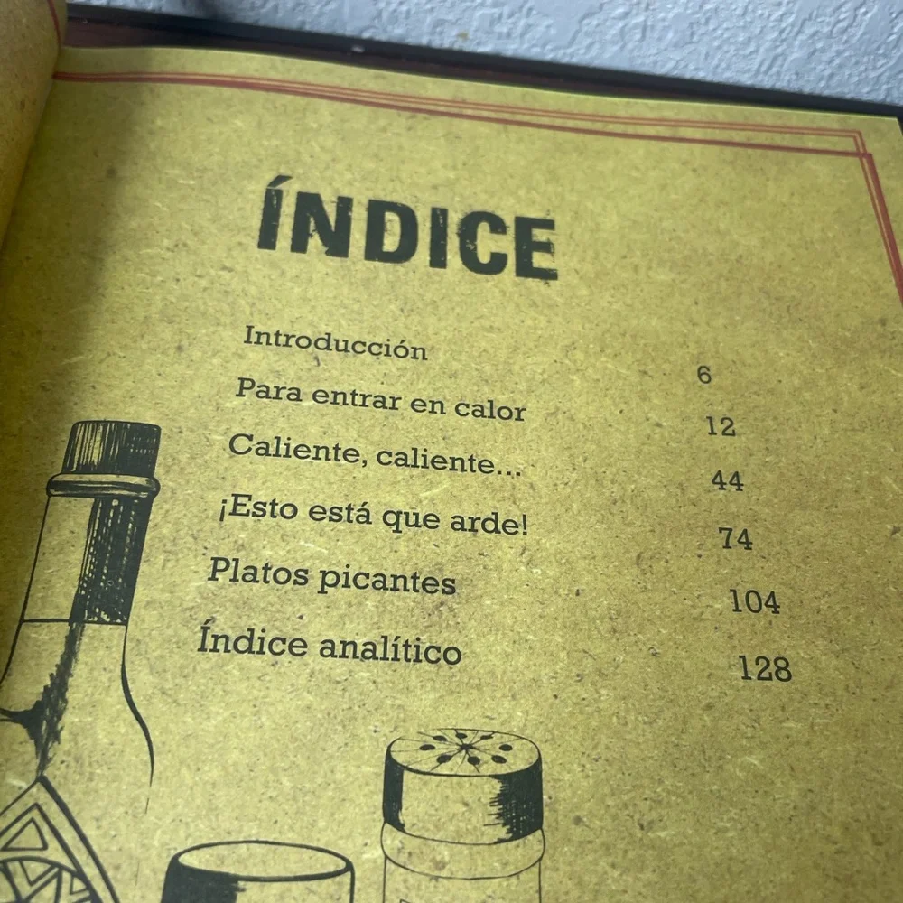 Salsas picantes‎ para valientes Spanish hot spicy recipe hardcover book Hispanic